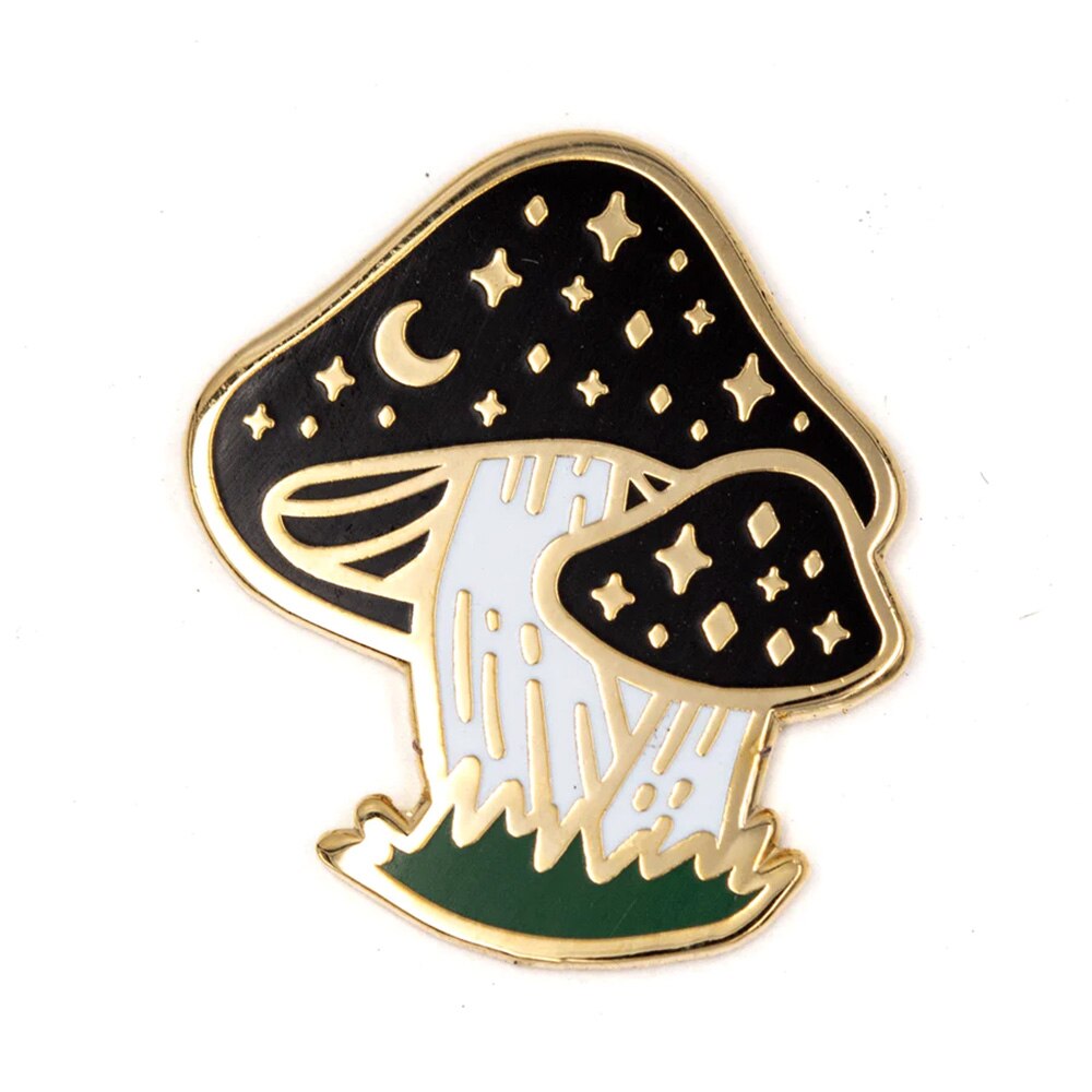 Fashion Accessories, These are Things, Enamel Pin, Accessories, Unisex, 650363, Cosmic Mushroom